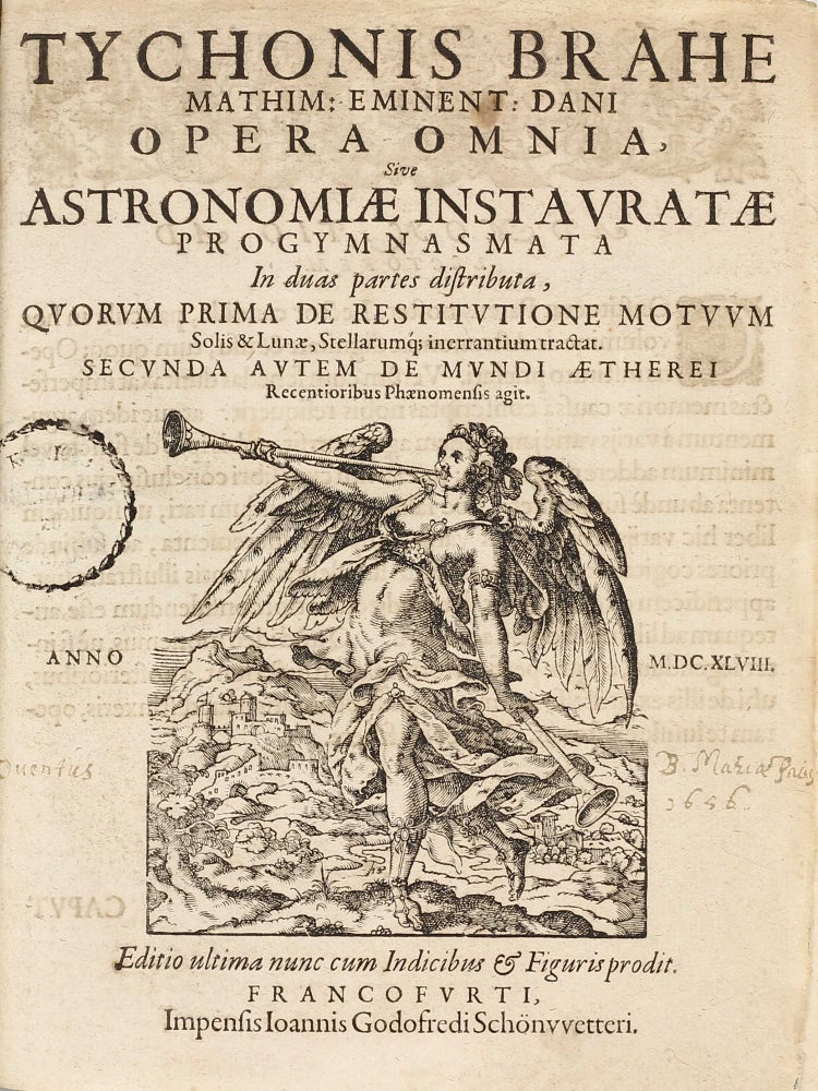 Item #001663 Opera omnia, sive astronomiae instauratae progymnasmata in duas partes distributa. Tycho BRAHE.