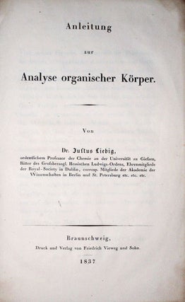 Anleitung zur Analyse organischer Körper