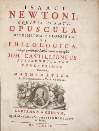 Opuscula mathematica, philosophica et philologica. Collegit partimque Latine vertit ac recensuit J. Castillioneus (d. i. G. F. Salvemini)