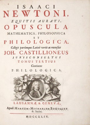 Opuscula mathematica, philosophica et philologica. Collegit partimque Latine vertit ac recensuit J. Castillioneus (d. i. G. F. Salvemini)