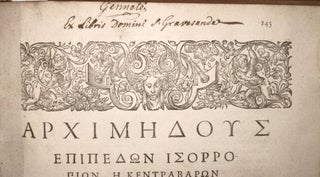 Monumenta omnia mathematica (1685) + Opera quae extant (1615)