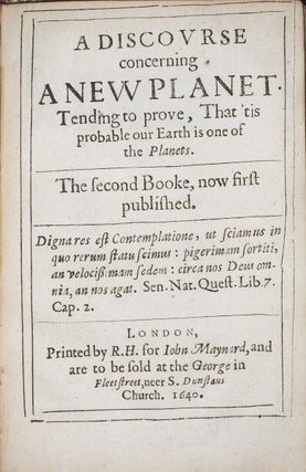 A Discourse Concerning A New World & Another Planet, In two Bookes