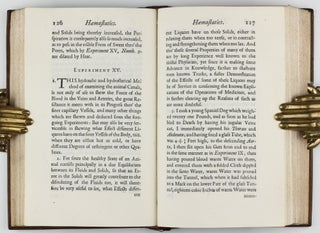 Vegetable Staticks; or, an account of some Statical Experiments on the Sap in Vegetables / Statical Essays: containing haemastaticks; or, an Account of some Hydraulick and Hydrostatical Experiments made on the Blood and Blood-Vessels of Animals.