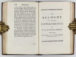 Vegetable Staticks; or, an account of some Statical Experiments on the Sap in Vegetables / Statical Essays: containing haemastaticks; or, an Account of some Hydraulick and Hydrostatical Experiments made on the Blood and Blood-Vessels of Animals.