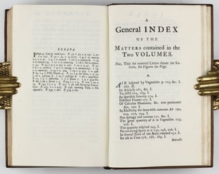 Vegetable Staticks; or, an account of some Statical Experiments on the Sap in Vegetables / Statical Essays: containing haemastaticks; or, an Account of some Hydraulick and Hydrostatical Experiments made on the Blood and Blood-Vessels of Animals.