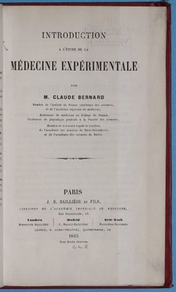 Introduction à l'étude de la médecine experimentale.