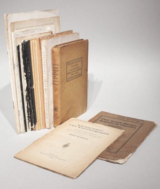Item #001903 MAX PLANCK: A group of 18 offprints, monographs and journal issues by and about Max...