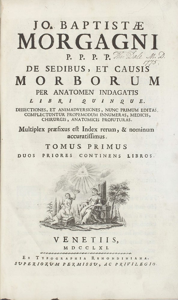 Item #001964 De sedibus, et causis morborum per anatomen indagatis libri quinque. Giovanni Battista MORGAGNI.