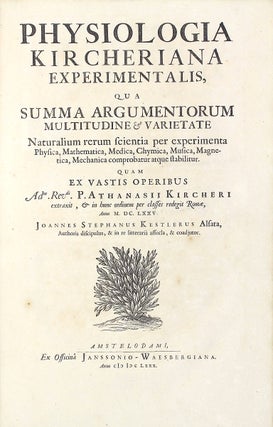 Item #001966 Physiologia Experimentalis, qua Summa Argumentorum Multitudine & Varietate...