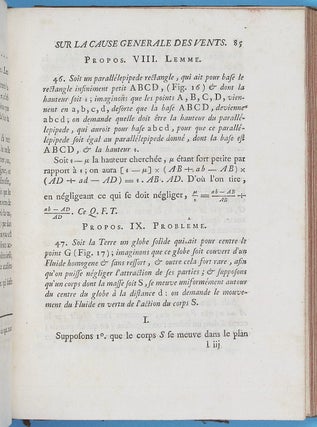 Réflexions sur la cause générale des vents. Piece qui a remporte le prix propose par l'Academie Royale des Sciences de Berlin, pour l'annee 1746.