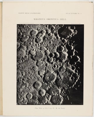 Atlas lunaire; reproduisant à une échelle réduite aux 2/5 les agrandissements photographiques; Atlas photographique de la lune.