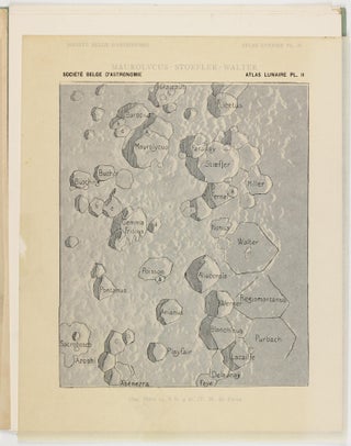 Atlas lunaire; reproduisant à une échelle réduite aux 2/5 les agrandissements photographiques; Atlas photographique de la lune.