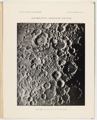 Atlas lunaire; reproduisant à une échelle réduite aux 2/5 les agrandissements photographiques; Atlas photographique de la lune.