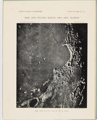 Atlas lunaire; reproduisant à une échelle réduite aux 2/5 les agrandissements photographiques; Atlas photographique de la lune.