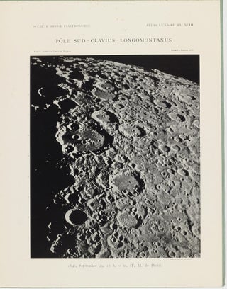 Atlas lunaire; reproduisant à une échelle réduite aux 2/5 les agrandissements photographiques; Atlas photographique de la lune.