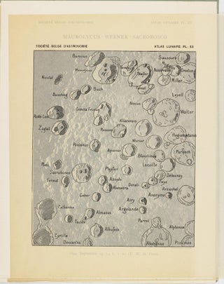 Atlas lunaire; reproduisant à une échelle réduite aux 2/5 les agrandissements photographiques; Atlas photographique de la lune.