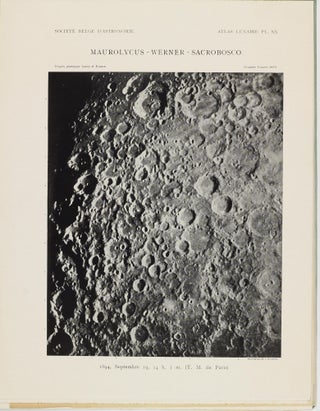 Atlas lunaire; reproduisant à une échelle réduite aux 2/5 les agrandissements photographiques; Atlas photographique de la lune.