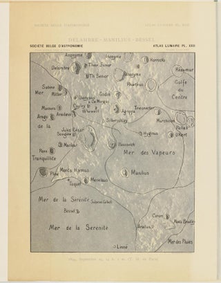 Atlas lunaire; reproduisant à une échelle réduite aux 2/5 les agrandissements photographiques; Atlas photographique de la lune.