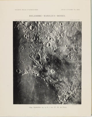 Atlas lunaire; reproduisant à une échelle réduite aux 2/5 les agrandissements photographiques; Atlas photographique de la lune.