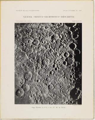Atlas lunaire; reproduisant à une échelle réduite aux 2/5 les agrandissements photographiques; Atlas photographique de la lune.