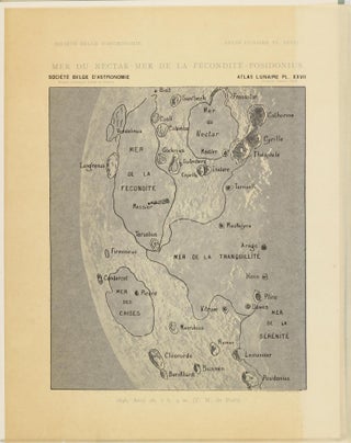Atlas lunaire; reproduisant à une échelle réduite aux 2/5 les agrandissements photographiques; Atlas photographique de la lune.