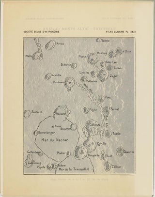 Atlas lunaire; reproduisant à une échelle réduite aux 2/5 les agrandissements photographiques; Atlas photographique de la lune.