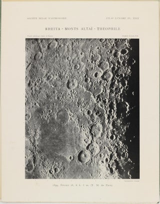 Atlas lunaire; reproduisant à une échelle réduite aux 2/5 les agrandissements photographiques; Atlas photographique de la lune.