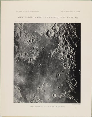 Atlas lunaire; reproduisant à une échelle réduite aux 2/5 les agrandissements photographiques; Atlas photographique de la lune.