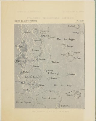 Atlas lunaire; reproduisant à une échelle réduite aux 2/5 les agrandissements photographiques; Atlas photographique de la lune.