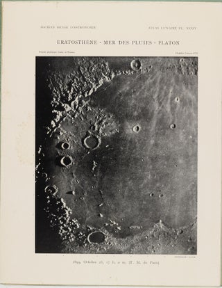 Atlas lunaire; reproduisant à une échelle réduite aux 2/5 les agrandissements photographiques; Atlas photographique de la lune.