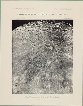 Atlas lunaire; reproduisant à une échelle réduite aux 2/5 les agrandissements photographiques; Atlas photographique de la lune.