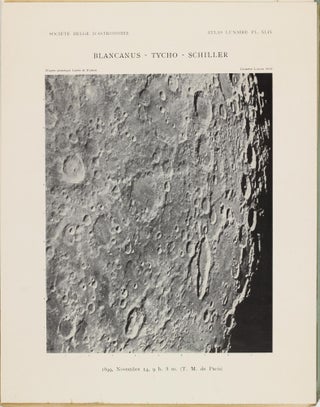 Atlas lunaire; reproduisant à une échelle réduite aux 2/5 les agrandissements photographiques; Atlas photographique de la lune.