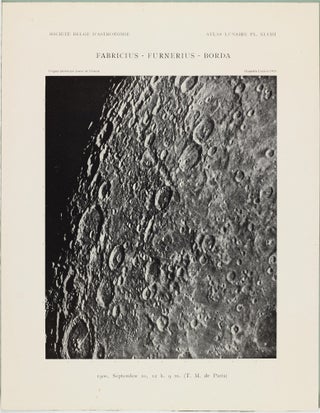 Atlas lunaire; reproduisant à une échelle réduite aux 2/5 les agrandissements photographiques; Atlas photographique de la lune.