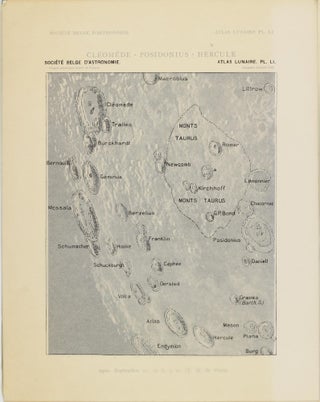 Atlas lunaire; reproduisant à une échelle réduite aux 2/5 les agrandissements photographiques; Atlas photographique de la lune.