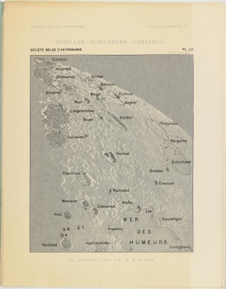 Atlas lunaire; reproduisant à une échelle réduite aux 2/5 les agrandissements photographiques; Atlas photographique de la lune.