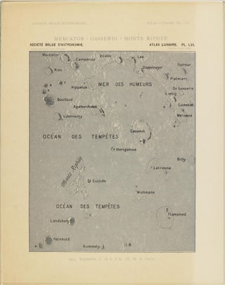 Atlas lunaire; reproduisant à une échelle réduite aux 2/5 les agrandissements photographiques; Atlas photographique de la lune.