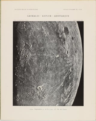 Atlas lunaire; reproduisant à une échelle réduite aux 2/5 les agrandissements photographiques; Atlas photographique de la lune.