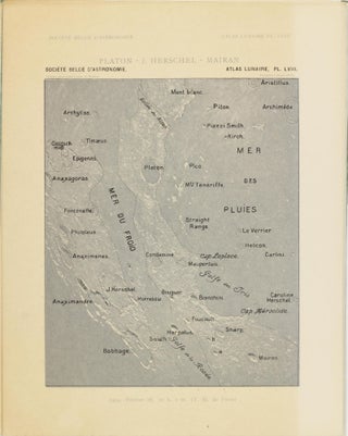 Atlas lunaire; reproduisant à une échelle réduite aux 2/5 les agrandissements photographiques; Atlas photographique de la lune.
