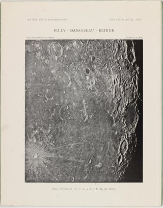 Atlas lunaire; reproduisant à une échelle réduite aux 2/5 les agrandissements photographiques; Atlas photographique de la lune.