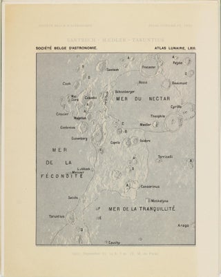 Atlas lunaire; reproduisant à une échelle réduite aux 2/5 les agrandissements photographiques; Atlas photographique de la lune.