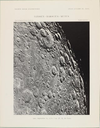 Atlas lunaire; reproduisant à une échelle réduite aux 2/5 les agrandissements photographiques; Atlas photographique de la lune.