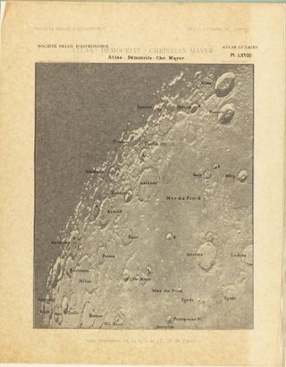 Atlas lunaire; reproduisant à une échelle réduite aux 2/5 les agrandissements photographiques; Atlas photographique de la lune.