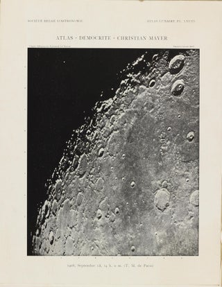 Atlas lunaire; reproduisant à une échelle réduite aux 2/5 les agrandissements photographiques; Atlas photographique de la lune.