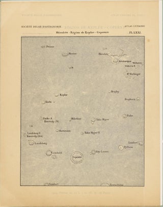 Atlas lunaire; reproduisant à une échelle réduite aux 2/5 les agrandissements photographiques; Atlas photographique de la lune.
