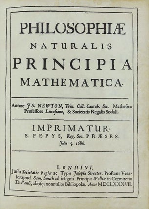 Item #002138 Philosophiae Naturalis Principia Mathematica. Isaac NEWTON