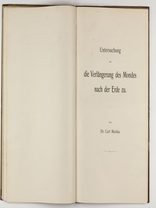 Mitteilungen der Universitäts-Sternwarte zu Breslau, erster Band / -zweiter Band.