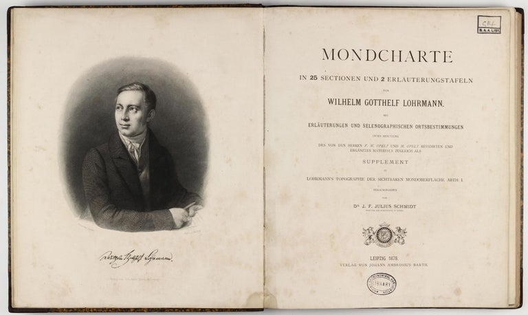 Item #002198 Mondcharte in 25 Sectionen und 2 Erläuterungstafeln, edited by J.F. Julius Schmidt. Wilhelm Gotthelf LOHRMANN.