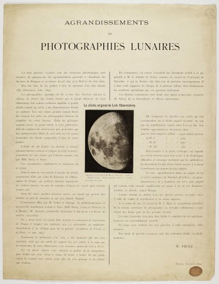 Item #002208 Agrandissements de Photographies Lunaires. Wilhelm PRINZ