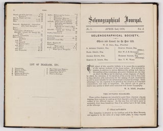 Item #002213 Selenographical Journal. A monthly bulletin of the Selenographical Society, London....