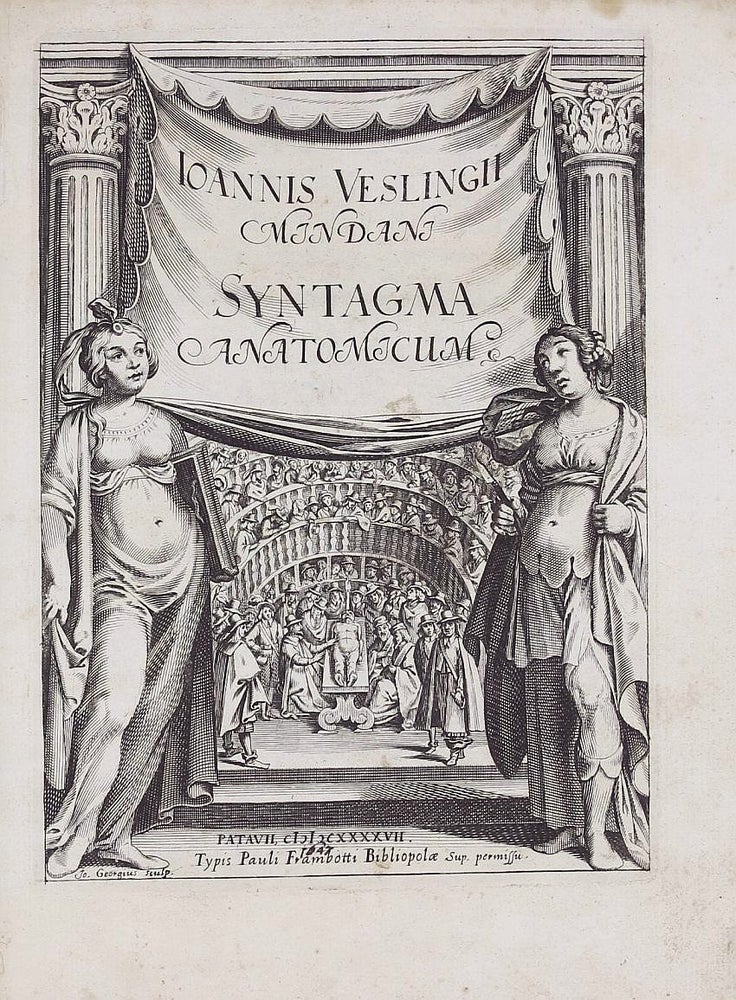 Item #002270 Syntagma anatomicum. Locis plurimis auctum, emendatum, novisque iconibus diligenter exornatum. Johann VESLING.